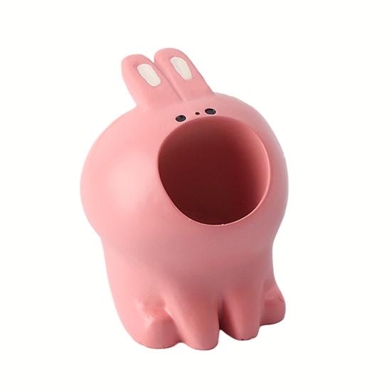 Милый держатель для зубных щеток в виде животного, забавный полимерный держатель для ручек, мини-подставка для одной зубной щетки в виде животного, органайзер для ванной комнаты для столешницы в туалетной комнате, офиса