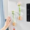 Гидропонные растения Ваза-пробирка Магнит на окно/холодильник Деревянная подставка Размножение растений