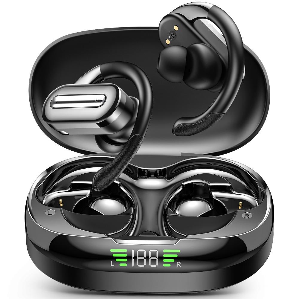 Беспроводная спортивная Bluetooth-гарнитура с подвесным ушным крючком, сверхдолгий срок службы, шумоподавление ENC, вызов