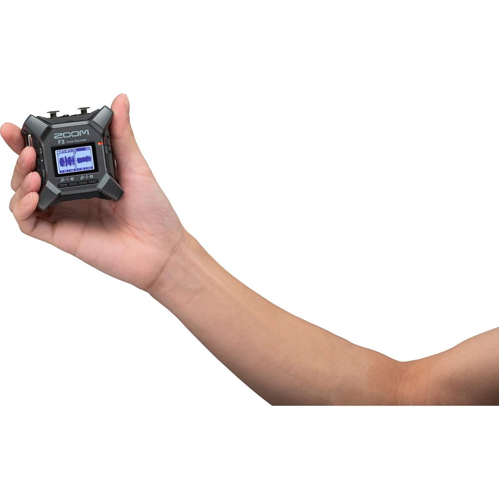 Zoom Zoom Field Recorder 2-канальный вход 32-битная плавающая запись Выпущен в 2022 году F3 Black