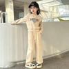 Spring Autumn Girls' Set  Girls' Two-Piece Leisure Set Long-Sleeved Sweater and Pants for Children