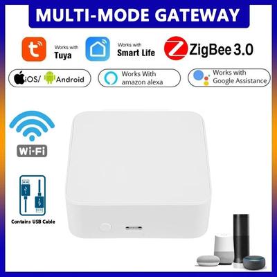 Многомодовый шлюз Tuya, Wi-Fi + Bluetooth + Zigbee, многопротокольный коммуникационный шлюз, приложение Smart Life с модулями Alexa Google Home