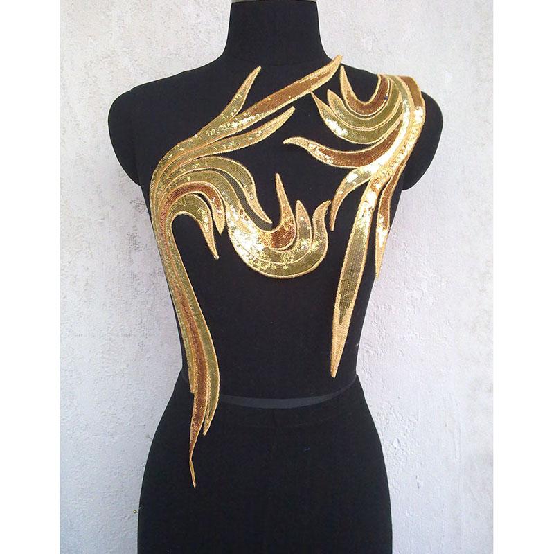 2 шт./компл. вышитые синие цветы кружевной ткани, аппликации, отделка, пришить нашивки для свадебного платья, украшение «сделай сам»