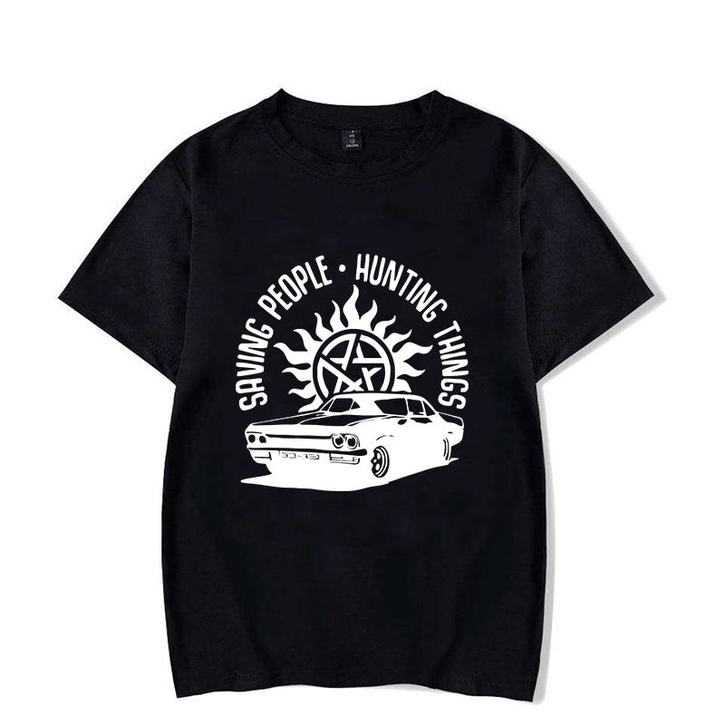 Забавная футболка с принтом «Сверхъестественное» женская мужская повседневная футболка с личностью унисекс летняя футболка с надписью топы