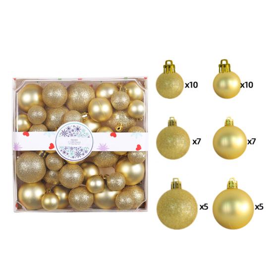 44 шт. 3/4/5 см Рождественский шар Небьющийся привлекательный красочный елочный шар Подвеска для