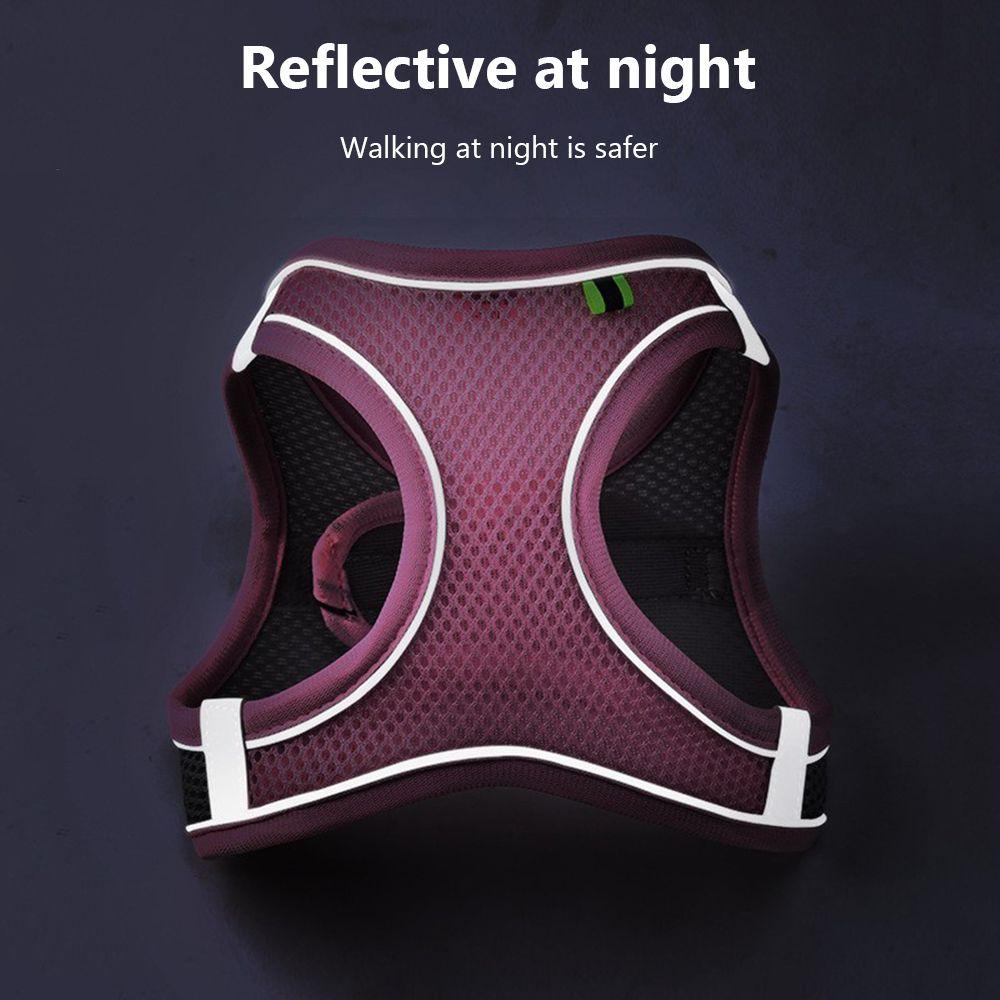 Удобный ошейник для чихуахуа, мопса, бульдога, нагрудный ремень, поводок для собаки, шлейка для питомца, светоотражающий