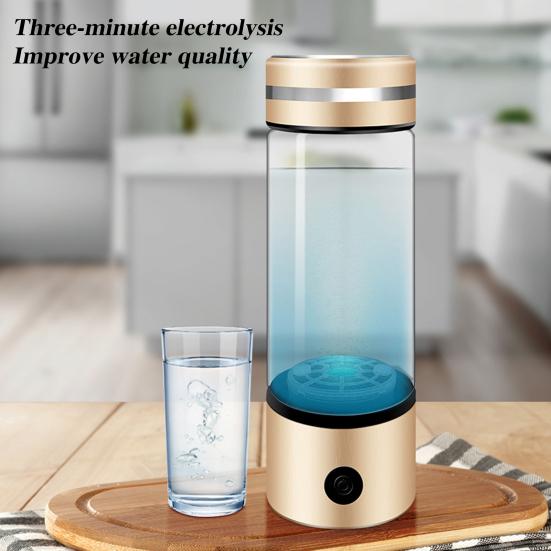 Генератор водородной бутылки с водой 300 мл, перезаряжаемая гидро-чашка для воды, портативная машина для электролиза для домашнего офиса и путешествий