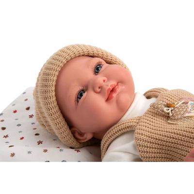 Реалистичная кукла - Arias - 40 см - Бежевый комбинезон - Реалистичный вес - Аромат ванили - В комплекте соска - Спальный мешок