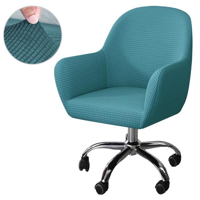 Polar Fleece Armchair Covers Jacquard Spandex Make Up Curved Chair Cover Elastic Solid Chair Slipcover for Office Hotel Home