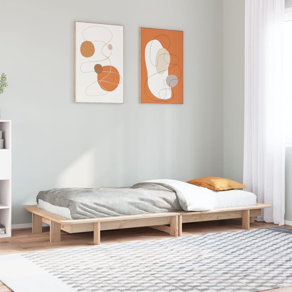 Vidaxl Rama Łóżka Bez Materaca, 90X190 Cm, Lite Drewno Sosnowe