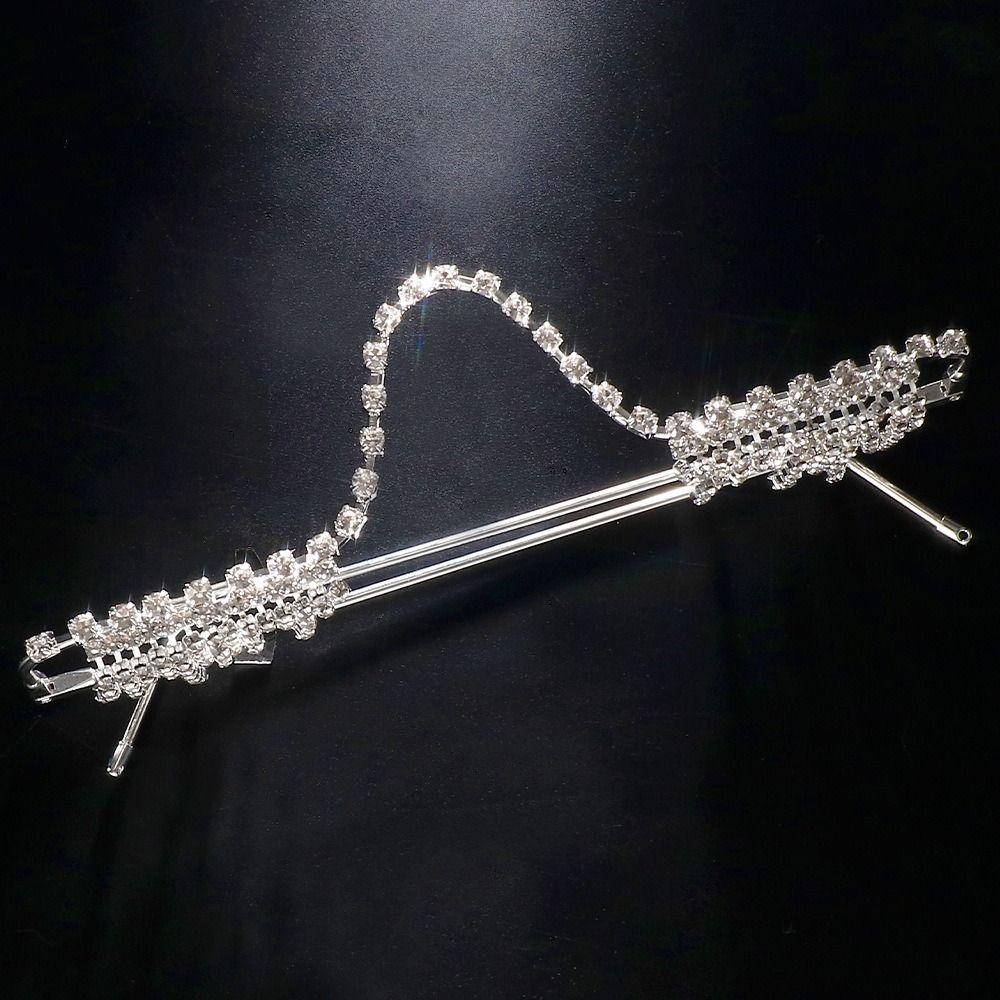 Foldable Tassel Rhinestone Eyeglass Frame Zircon Glitter Mask Decoration Wedding