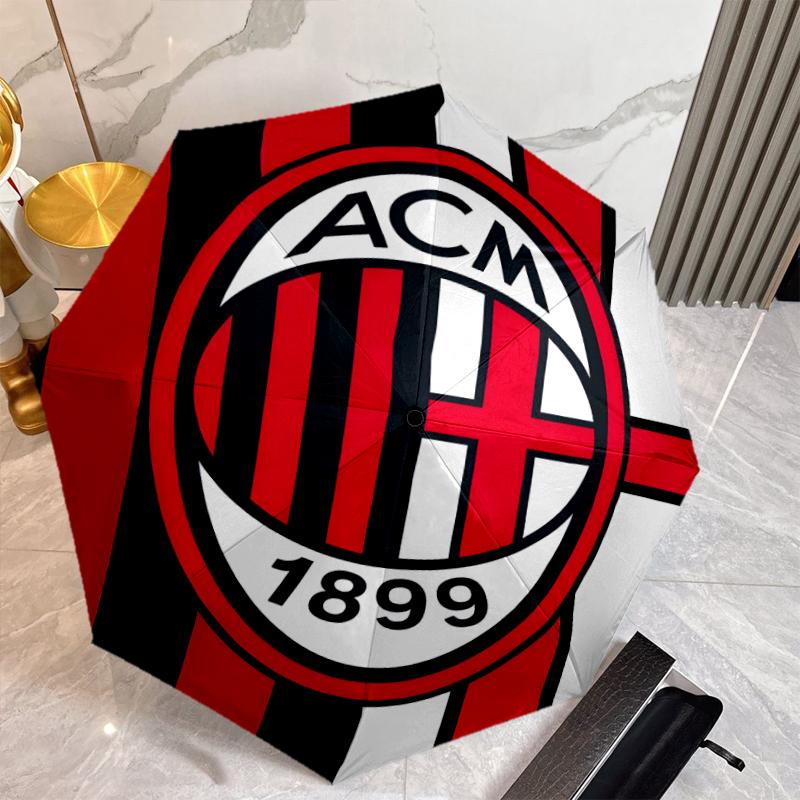 A-AC Milan Umbrella with Automatic Open/Close & Self-8-Rib Heavy-Duty Umbrella, Compact Travel Umbrella Suitable for Outdoor