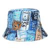 Reversible Street Fashion Hip Hop Print Bucket Hat with Sun Protection for Men & Women