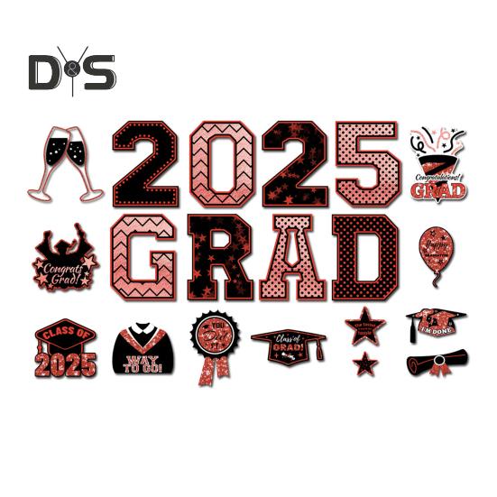 Магниты на автомобиль с поздравлениями с выпускным 2025 года, набор магнитных наклеек с поздравлениями с выпускным, магниты для украшения выпускного вечера, для автомобилей, почтового ящика на холодильник и гараж