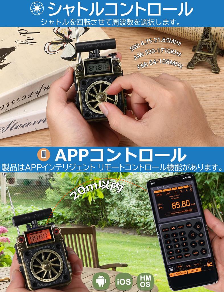 ZHIWHIS Bluetooth BCL с приложением SOS, глубокий слот для карты MicroSD, 10 часов непрерывной работы, техническое одобрение для предотвращения катастроф и использования на открытом воздухе для динамика,