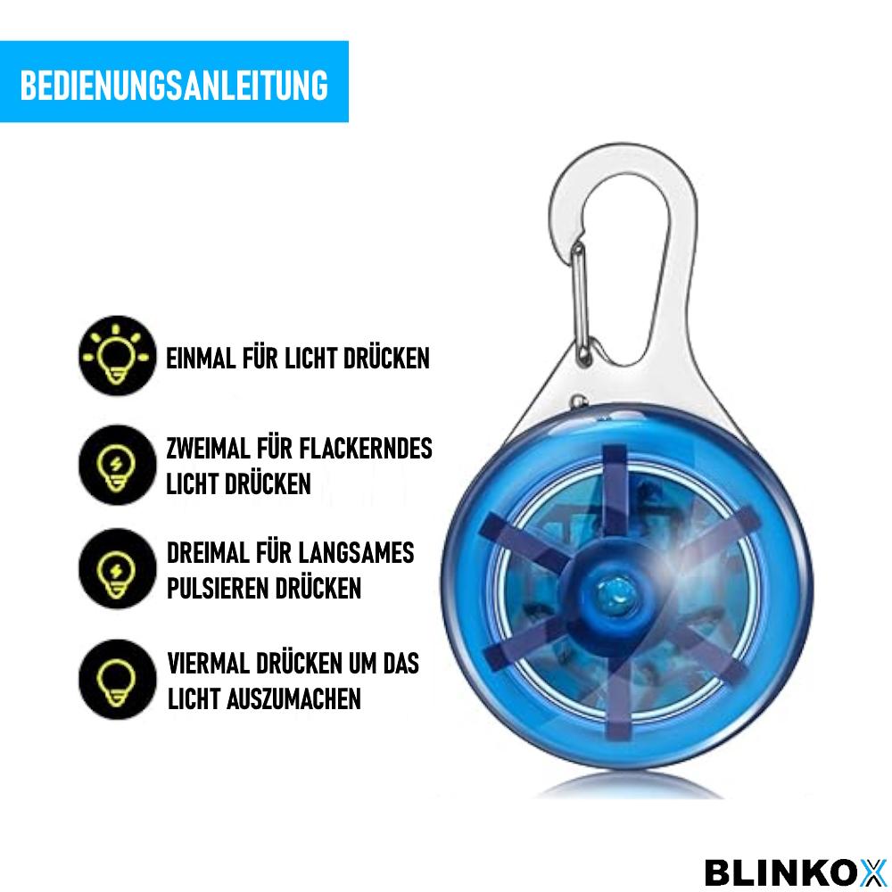 Светодиодный кулон для собаки BLINKOX Съемный светодиодный фонарь для ошейника собаки Портативный Синий