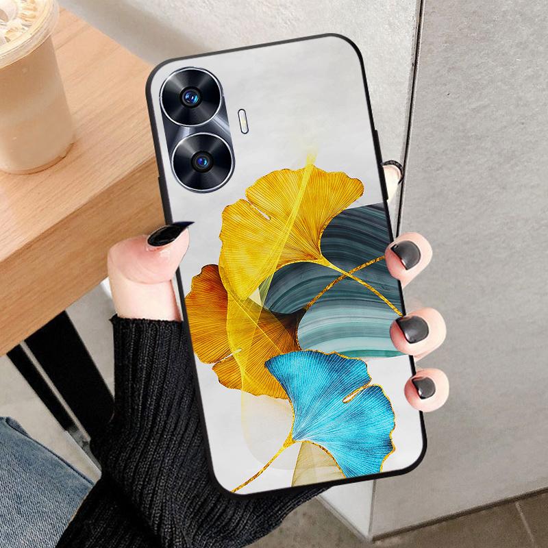 For Realme C55 Case Cool Black Soft Silicone TPU Bumper Protective Phone Case For OPPO Realme C55 case Cover Fundas Shell Coque