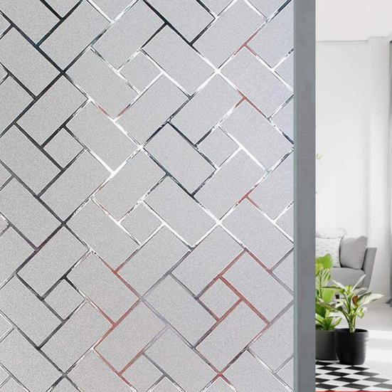 1 рулон статическая матовая оконная пленка, защита конфиденциальности, съемное УФ-солнцезащитное стеклянное покрытие, декоративная пленка для дома, офиса, ванной комнаты