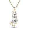 Crystal Cat 3pcs Shaped Necklace Earrings Jewelry Set  Gift Teen Girls Women For