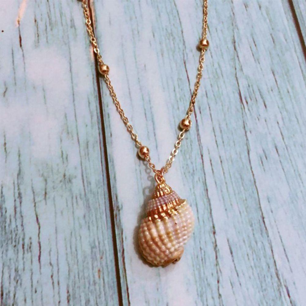 Women Summer Cowrie Boho Beach Pendant Conch Shell Shell Necklace Jewelry