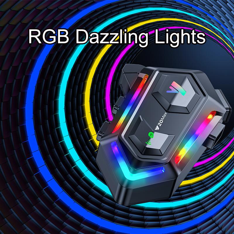 1/2x Motorcycle Helmet Intercom V5.3 Music Player Hands Free Call 1000mAh For 2 Rider Intercomunicador Moto Wireless Interphone