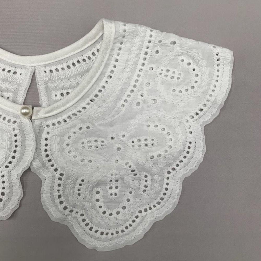 Hollow Out Shawl Wrap Lapel Blouse Lace Shawl Detachable Lolita Doll Collar Student Decor