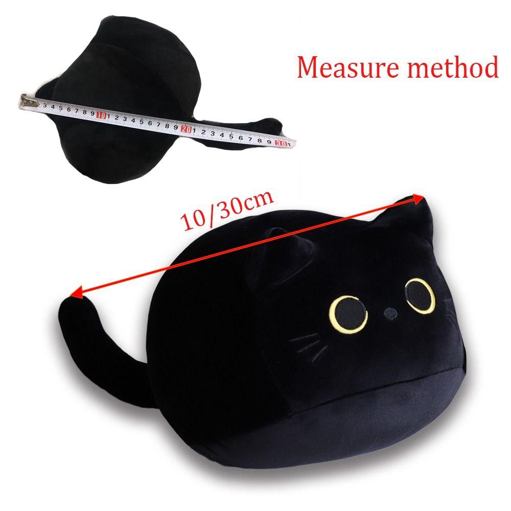 10/30CM Black Cat Plush Pillow Cartoon Cat Head Cat Doll Gift Cuddly Pillow Cushion Doll  Girl