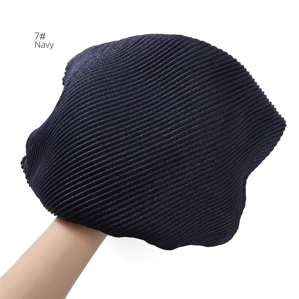 High Quality Breathable Women's Shiny Pleated Hijab Scarf Fashion Polyester Golden Sliver Crinkle Head Wraps Islamic Turban