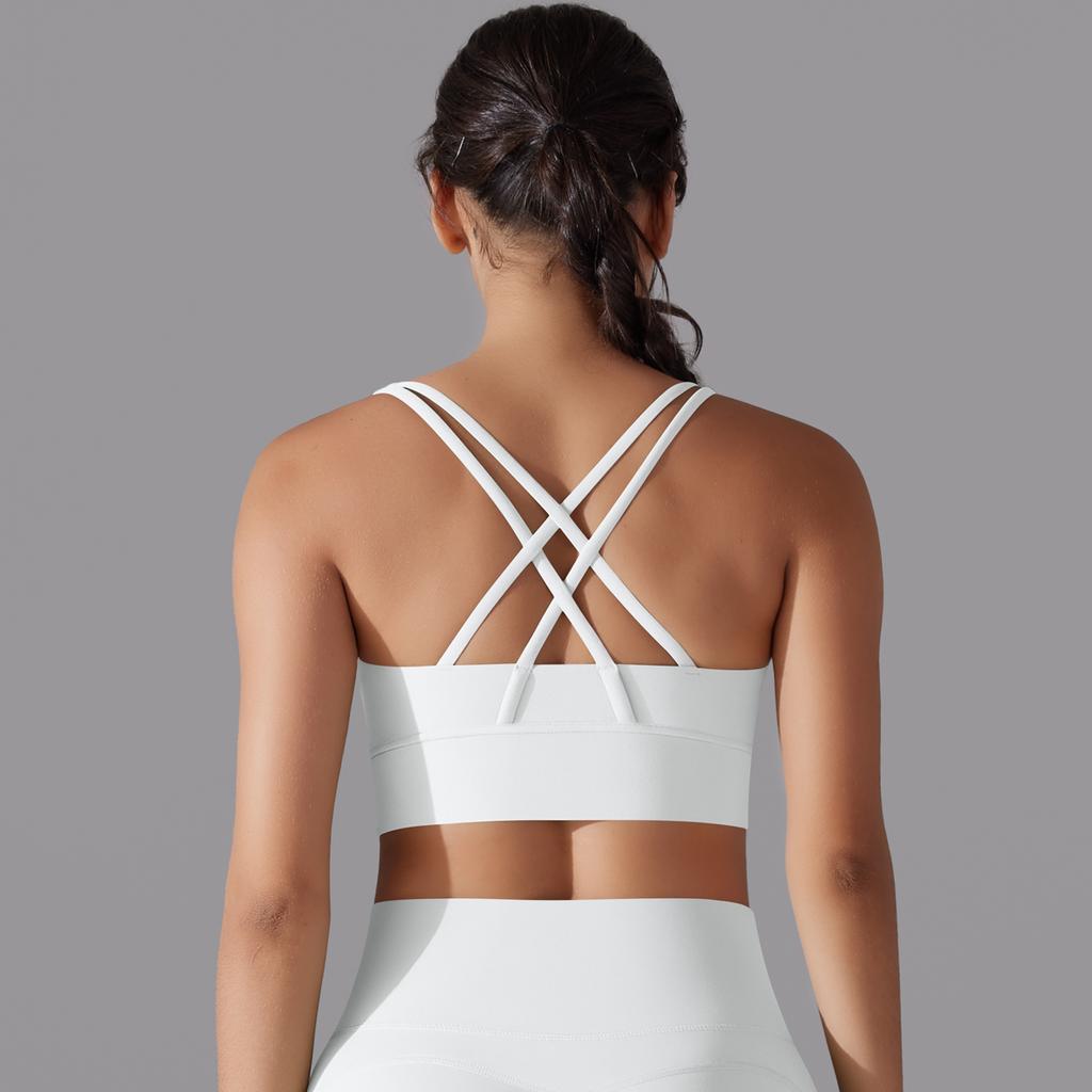 Nessaj Дышащий спортивный жилет для бега, женский бюстгальтер для йоги с пуш-ап, крестообразное нижнее белье для тренажерного зала и фитнеса