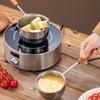 Wooden Handle Milk Pan Long-handled Oil Splashing Gadget  for Preventing Hot Oil From Scorching
