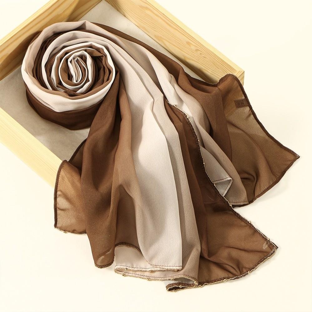 Золотая бусина Этнический стиль Шарф Бусины Цепочка Исламский Тюрбан Модный Платок Свадебный