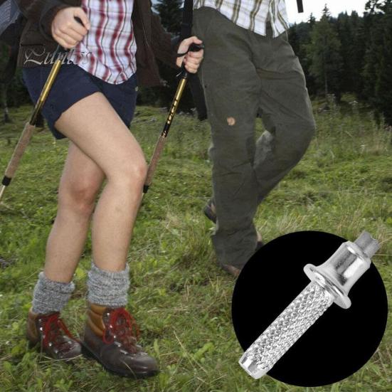 6 шт., сменные насадки для треккинговых удочек из вольфрамовой стали, нержавеющие, устойчивые к коррозии, прочная ручка, универсальные насадки для трости, насадки для треккинговых палок