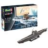 Revell 1/350 Немецкая подводная лодка Тип 7 C/41 Модель 05154 - Детализированная пластиковая масштабная модель подводной лодки