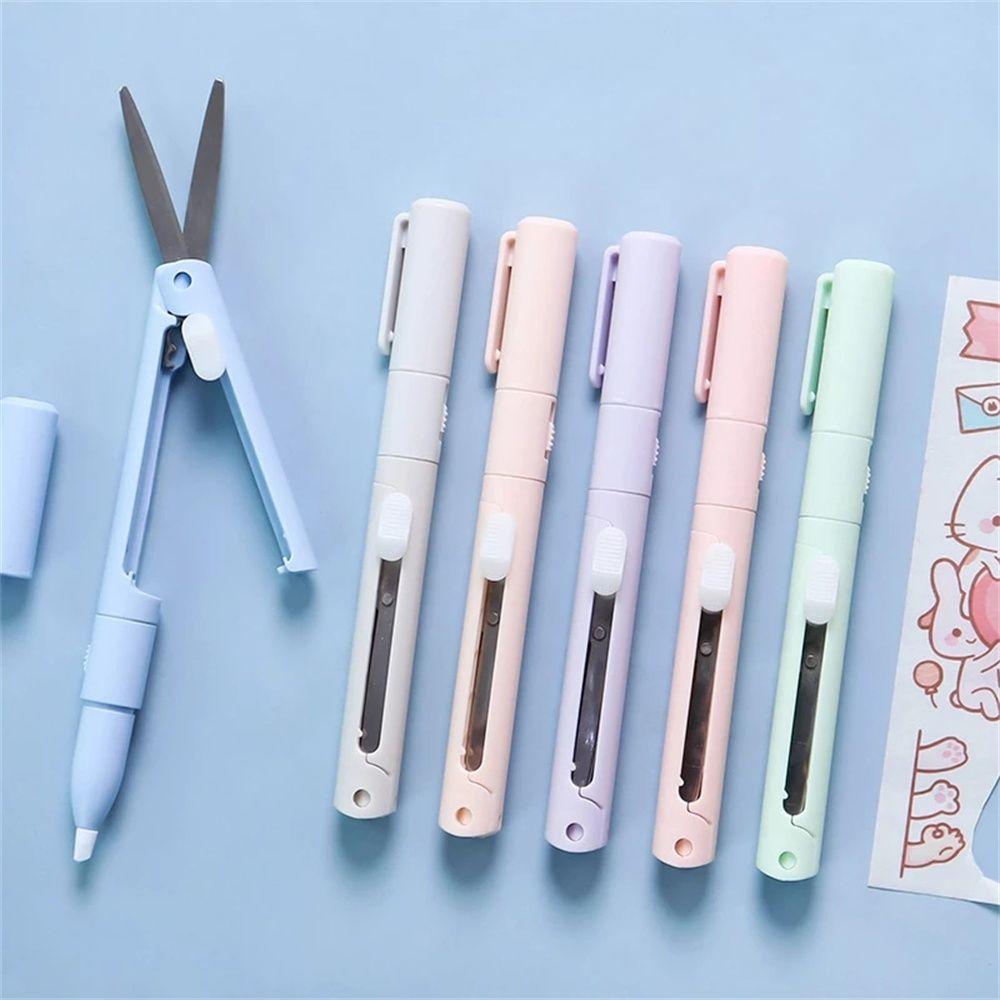 Safe Mini for Diary for Paper Work Precision Art Cutter Sticker Cutter Folding Scissor Pen Cutter