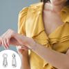 50Pcs 304 Stainless Steel Charms Chain Extender Drop Teardrop Stainless Steel Color 7.5x2.5x2.3mm Hole: 1mm