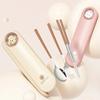 304 Stainless Steel Tableware Set Portable School Outdoor Travel Picnic Cutlery Set Spoon Fork Chopstick with Cute Storage Box