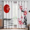 Китайский пейзаж Живопись 3D Печать Шторы Живопись тушью Горы и облака Цветение сливы Цветение персика Классические шторы