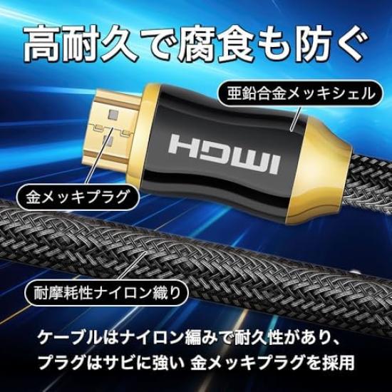 GSPOWER HDMI-кабель GOLD 20 м коммерческий HDR ARC совместимый стандарт высокоскоростной передачи аудио обратный канал PS5 коммутатор Fire TV ПК проектор телевизор золотой