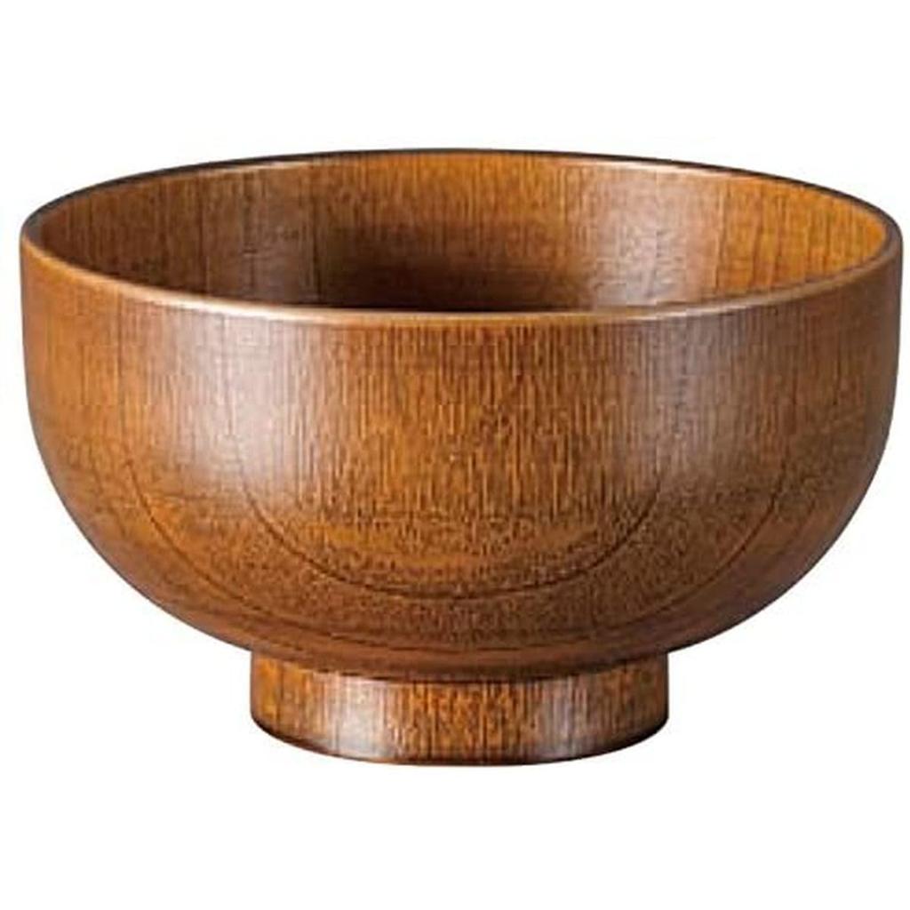 Bowl Soup Soup 320cc Model Number Made In Japan J-kitchens (Miso Bowl, Bowl) Bowl, Lacquerware, Wood-like Print, 10.5xH6.2cm, Tableware, 889102,