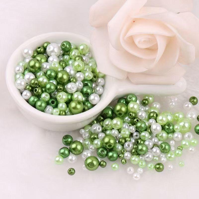 Высококачественная перфорированная разноцветная имитация жемчуга ABC, своими руками, платье из бисера, серьги, браслет, ожерелье с россыпью бусин