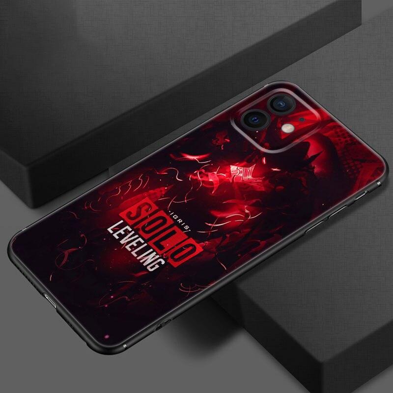 Чехол для телефона с выравниванием аниме Solo для Apple iPhone 13 12 Mini 11 Pro XS Max X XR 8 7 6S 6 Plus SE 2020 5S 5, мягкий черный чехол из ТПУ