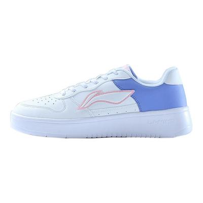 Li Ning Спортивная жизнь Коллекция Кеды для скейтборда Женские Низкие Светлый ирис Белый AGCQ578-5