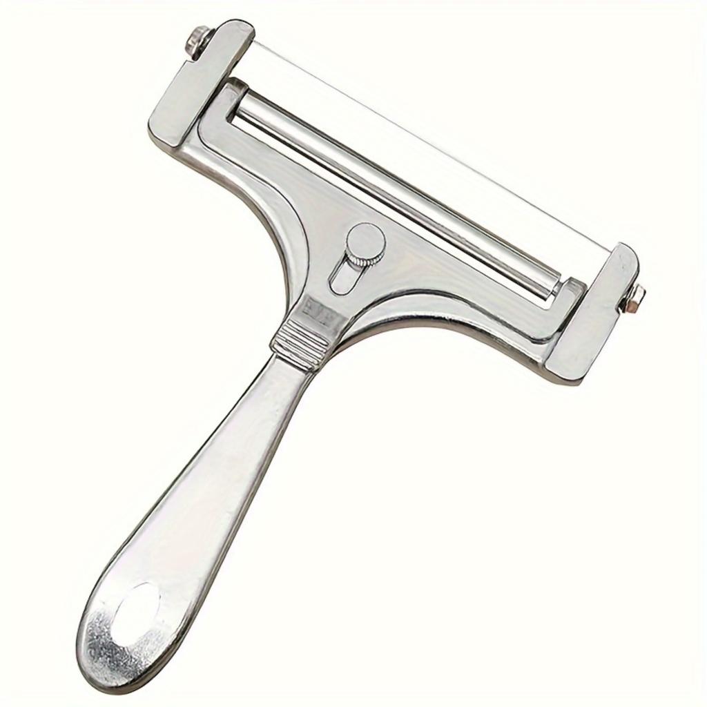 Adjustable Thickness Cheese Slicer Stainless Steel Blade Butter Cutter Kitchen Tool for Slicing Cheese and Butter with Easy Grip Handle