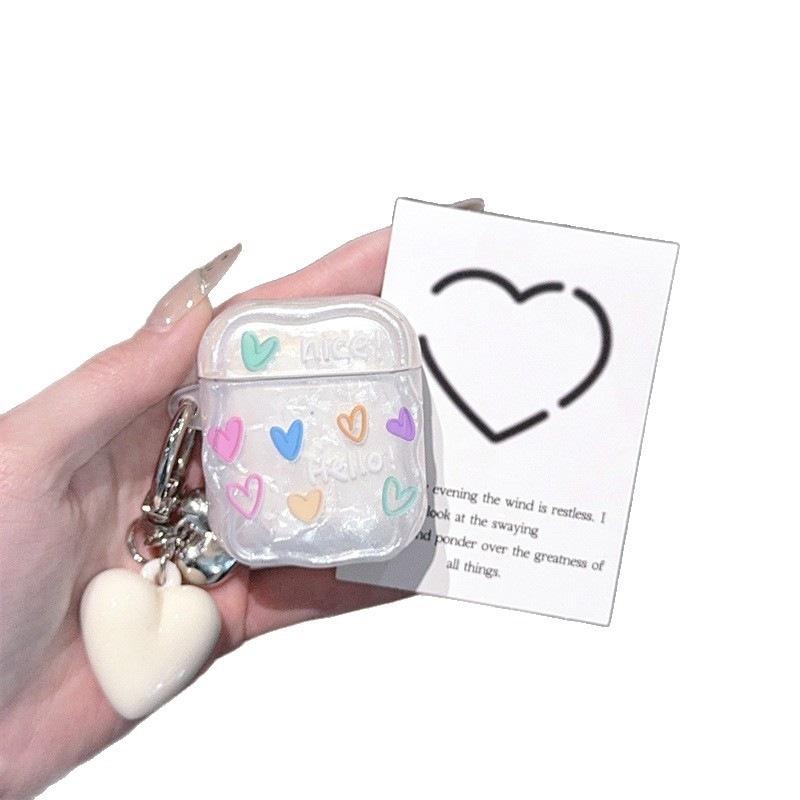 Shell pattern color love AirpodsPro1 earphone case for Apple 1/1/1 generation wireless Bluetooth case