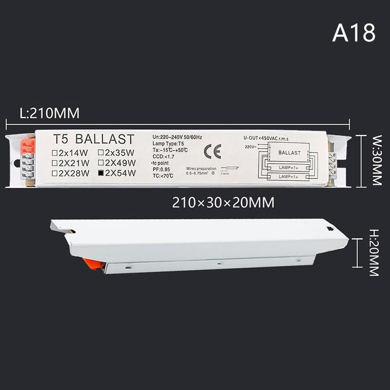 AC 220-240V Широкое напряжение T8 T5 Компактный электронный балласт Мгновенная трубка Настольные лампы Флуоресцентные лампы Балласт Товары для дома и офиса