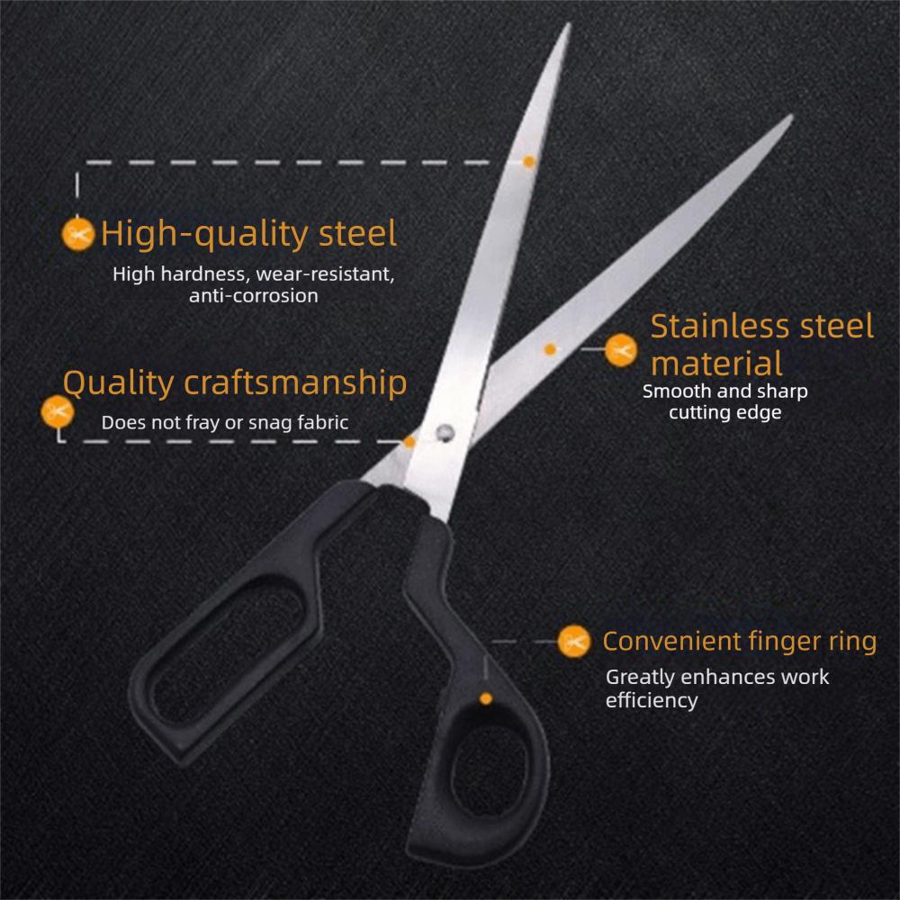 Stainless Steel Extended Shear Tailor Scissors DIY Clothing 13.5 Inch Fabric Scissors ABS Handle Sharp Barbecue Scissors