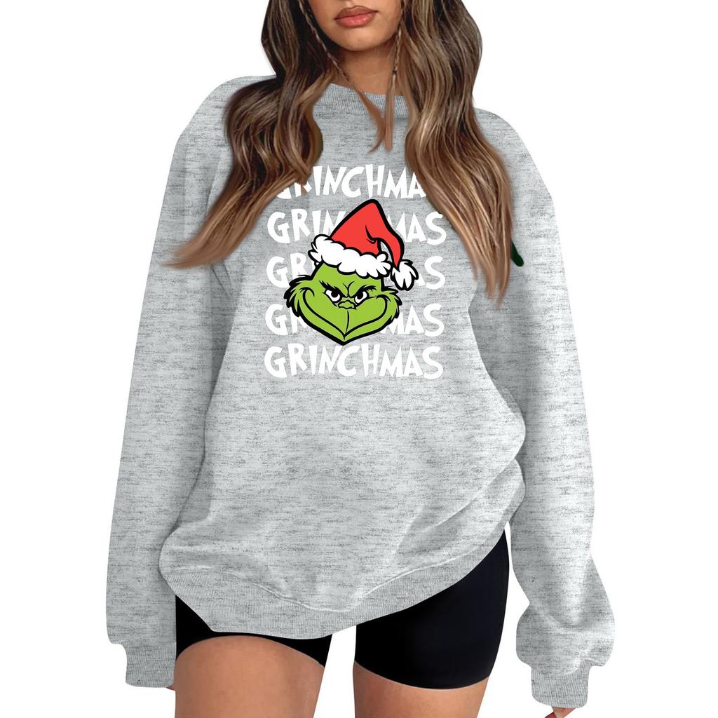 Women's Fashion Casual Print Casual Long Sleeve Round Neck Sweatshirt Top