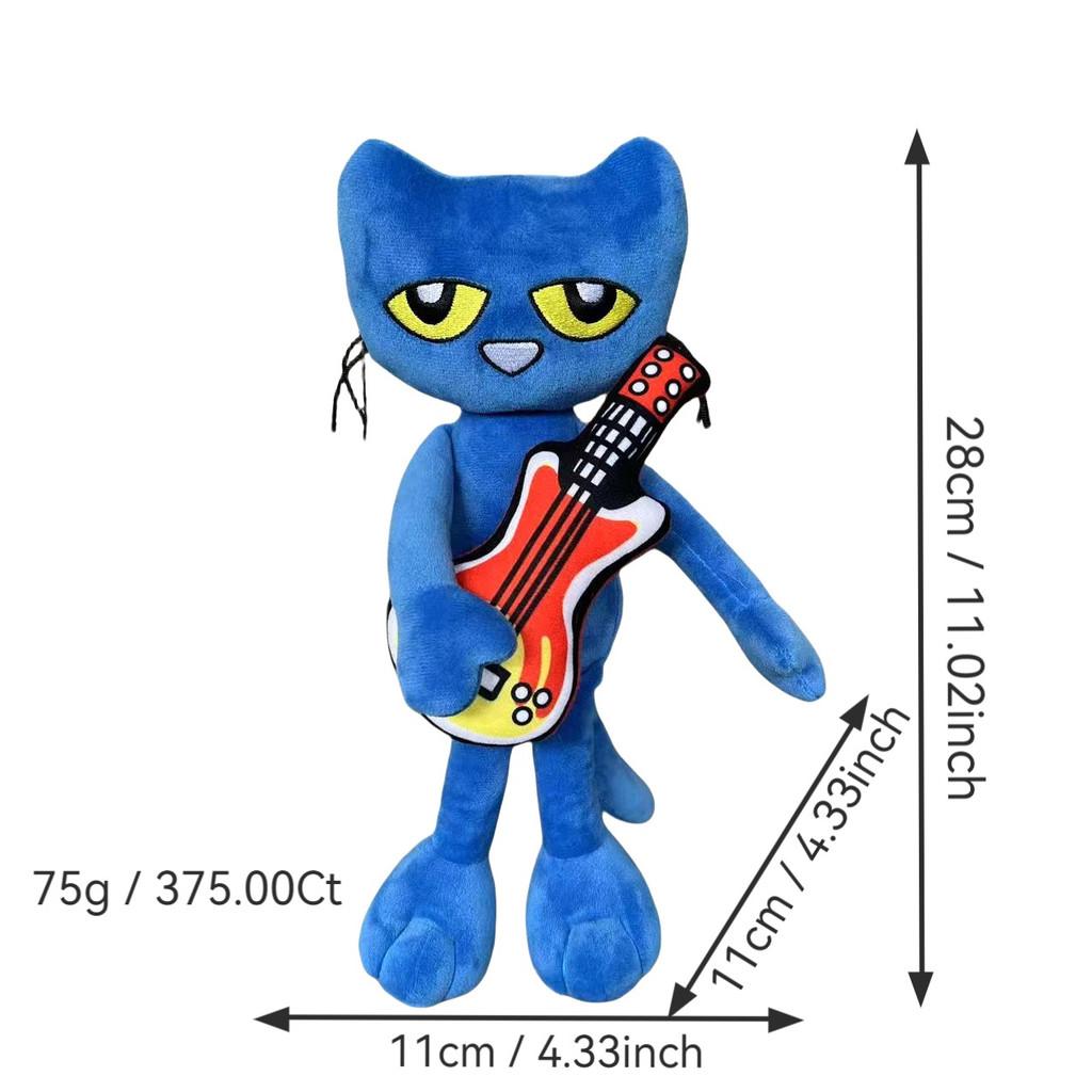 Pete The Cat Plush Toy Collection Huggable Blue Cat Yellow Shirt Hand Puppet & Guitar-Playing Buddy Stuffed Toys