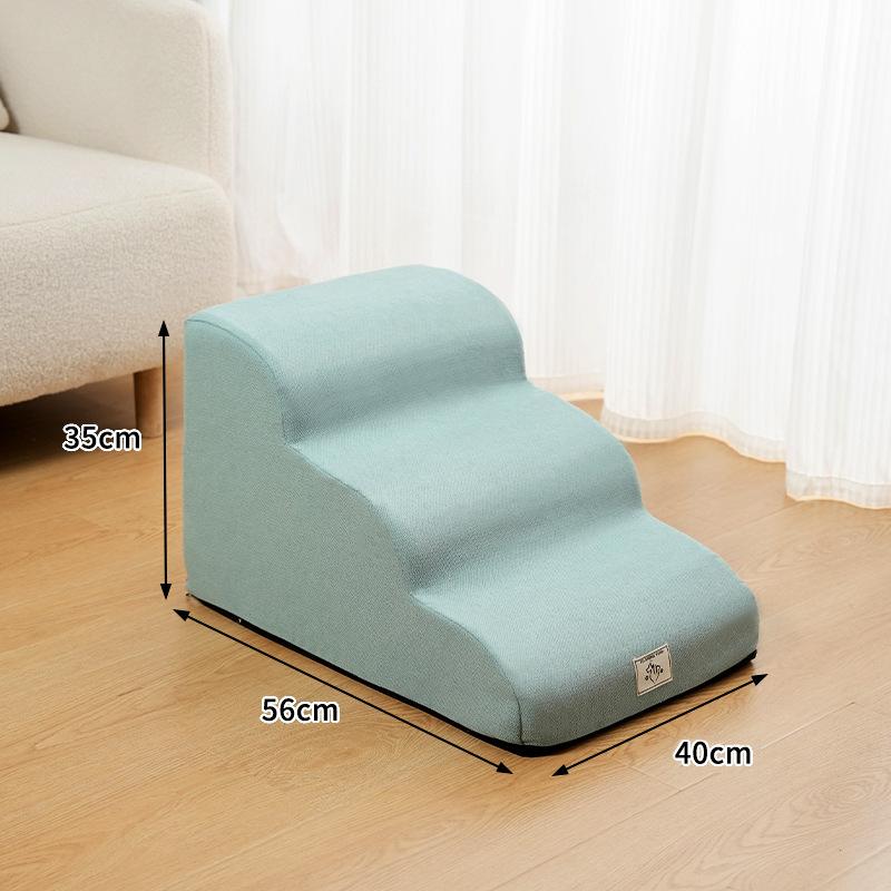 Curved Dog Stairs Ramp for High Beds Corduroy Pet Ramp Stairs for Small Dogs and Cats Ramp Step Wear Resistant Pet Supplies