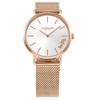 PERRY 32mm Rose Gold Watch with White Dial and Stainless Steel Quartz Movement Women's (14503425)